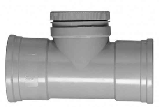 Afbeeldingen van PVC ONTSTOPPINGSSTUK SCHROEFDEKSEL MANCHETVERBINDING 160MM