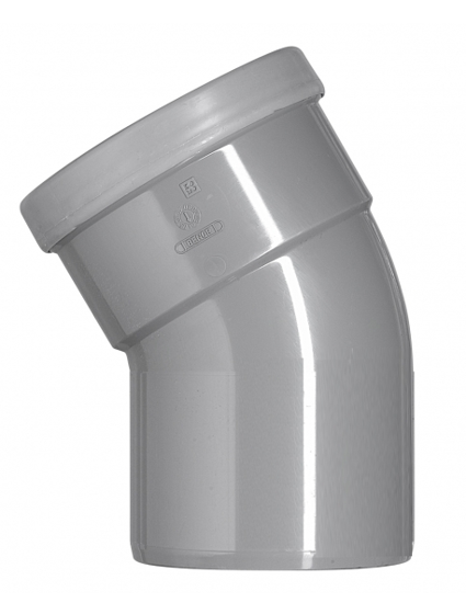 Afbeeldingen van PVC BOCHT MANCHETVERBINDING 1XMOF 30GRADEN 125MM