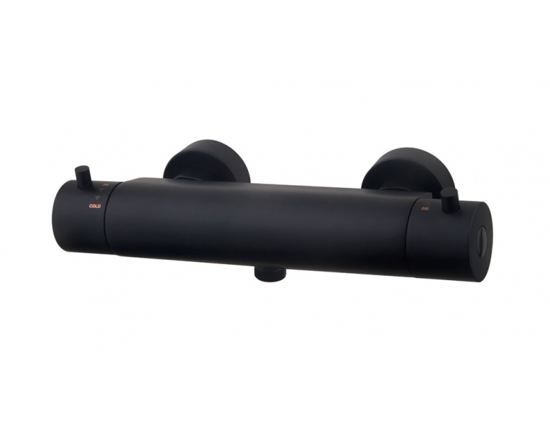 Afbeeldingen van COUL TOUCH DOUCHETHERMOSTAAT MAT ZWART 15CM