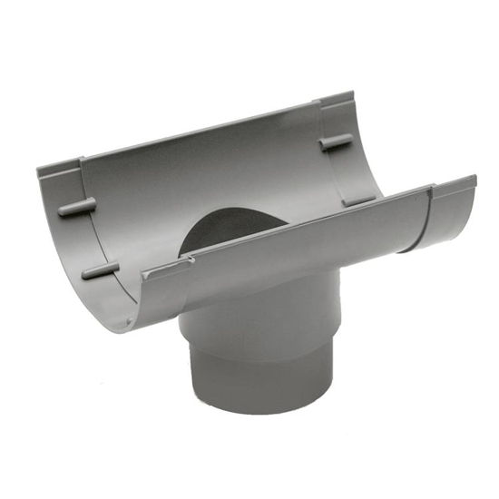 Afbeeldingen van PVC MASTGOOT UITLOOP GRIJS 100MM 70/80MM