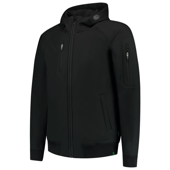Afbeeldingen van SOFTSHELL BOMBER CAPUCHON RE2050 402704BLACKXXL