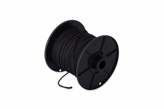 Afbeeldingen van DX TOUW GEVLOCHTEN PP 5MM ZWART (ROL 100 MTR)