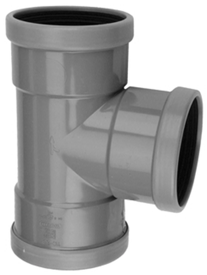 Afbeeldingen van PVC T-STUK MANCHETVERBINDING 3XMOF 87GRADEN 160X160MM