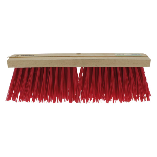 Afbeeldingen van VERO BEZEM HOUT KUNSTVEZEL ROOD 41 CM