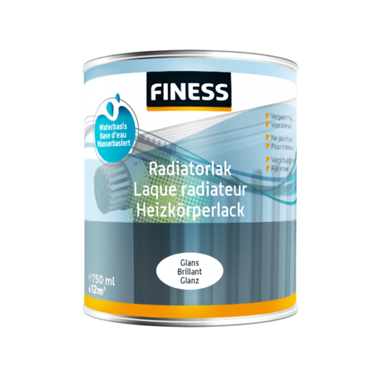 Afbeeldingen van FINESS RADIATORLAK ACRYL 250ML 1410 WIT