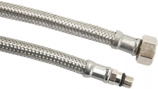 Afbeeldingen van FLEXIBELE AANSLUITSLANG KIWA RVS 30CM M10 X 1/2" BINNENDRAAD