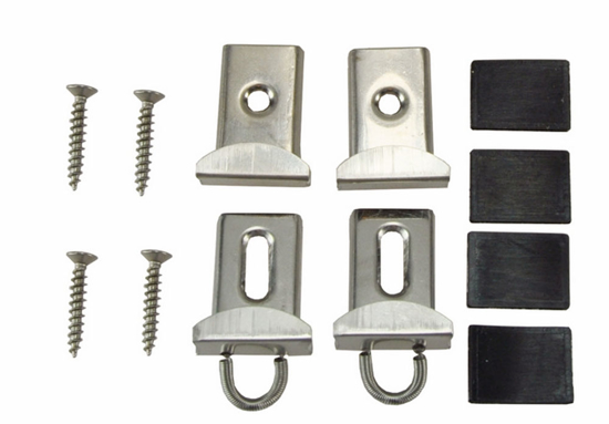 Afbeeldingen van SPIEGELKLEMMEN CHROOM SET 4 STUKS 