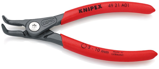 Afbeeldingen van KNIPEX PRECISIE-BORGVEERTANG GEBOGEN BUITENRINGEN OP ASSEN 3-10MM