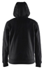 Afbeeldingen van HOODED SWEATSHIRT MET RITS GEVOERD ZWART L 493325149900L