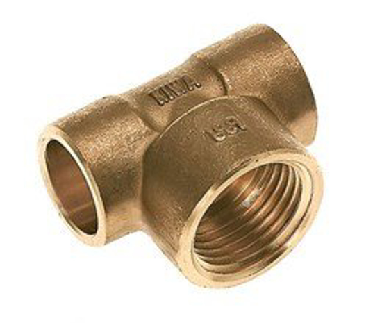Afbeeldingen van MESSING SOLDEER T-STUK 22 X 3/4" X 22