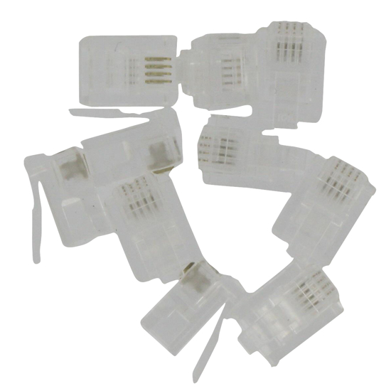 Afbeeldingen van TELEFOONSTEKKERS RJ11 10 STUKS ##NML