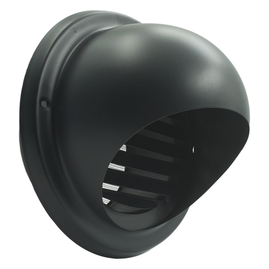 Afbeeldingen van BOLROOSTER RVS 304 ZWART RAL7021 Ø125MM