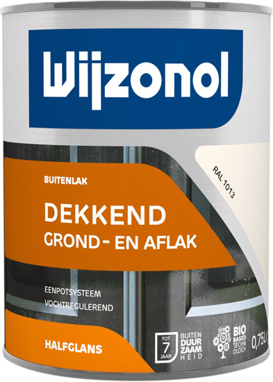 Afbeeldingen van WIJZONOL DEKKEND HALFGLANS GROND EN AFLAK 750ML RAL 1013