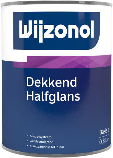 Afbeeldingen van WIJZONOL DEKKEND HALFGLANSLAK BASIS TRANSPARANT 800ML