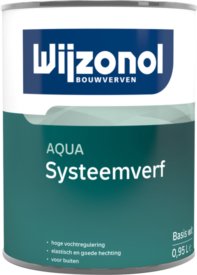 Afbeeldingen van WIJZONOL AQUA SYSTEEMVERF BASIS WIT 950ML