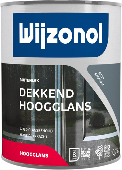 Afbeeldingen van WIJZONOL DEKKEND HOOGGLANSLAK 750ML RAL 9121 ANTRACIET
