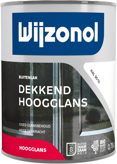 Afbeeldingen van WIJZONOL DEKKEND HOOGGLANSLAK 750ML RAL 9010