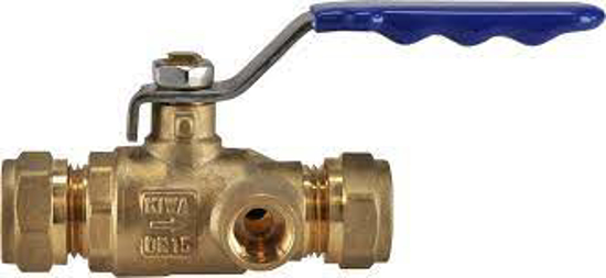 Afbeeldingen van KNEL KOGELSTOPKRAAN MET AFTAPGELEGENHEID 28MM