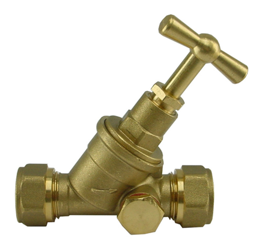 Afbeeldingen van KNEL STOPKRAAN MET AFTAPGELEGENHEID 15MM