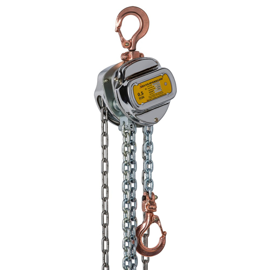 Afbeeldingen van DELTA SPARKLESS - VONKVRIJE HANDKETTINGTAKEL - 0,5 TON - MET 3 METER HIJSHOOGTE - ATEX ZONE 1