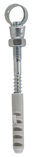 Afbeeldingen van RIKO ENKELE MUURBEUGEL METAAL + PLUG M8 X 15MM