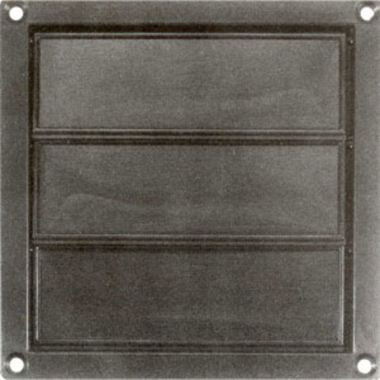 Afbeeldingen van LAMELLENROOSTER 3 LAMELLEN BRUIN ø160MMX160MM OP=OP