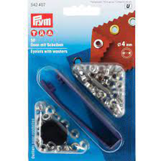 Afbeeldingen van NESTELRINGEN PRYM 4MM, NIKKEL KRT. @ 50