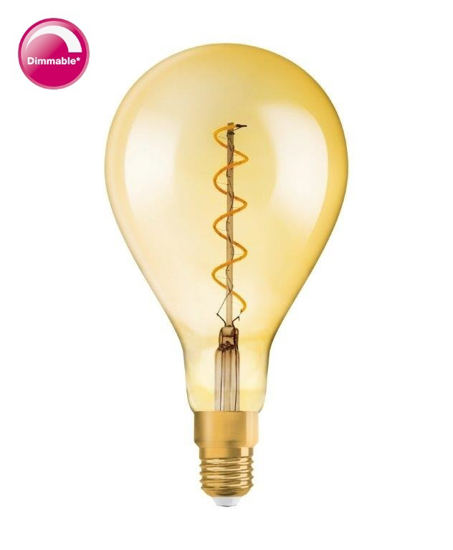 Afbeeldingen van OSRAM VINTAGE 1906 EDISON 28 LED FILAMENT BIG GRAPE DIM 4W 820 GOLD E27