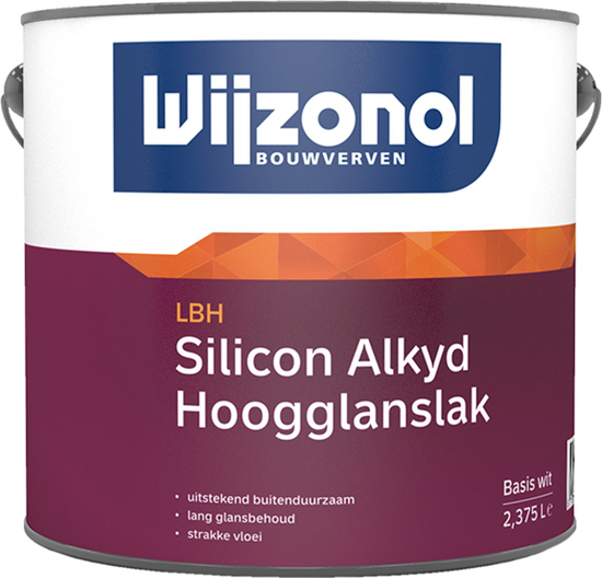 Afbeeldingen van WIJZONOL LHB HOOGGLANSLAK SILICON ALKYD BASIS WIT 2,375 LITER