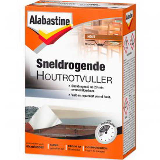 Afbeeldingen van ALABASTINE HOUTROTVULLER SNELDROGEND 2-COMPONENTEN 465GR