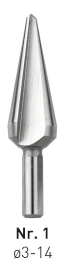 Afbeeldingen van HSS CONISCHE PLAATBOOR NR.1 / ø3-14