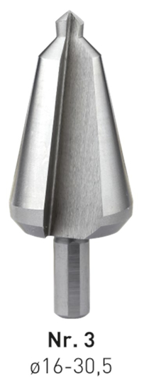 Afbeeldingen van HSS CONISCHE PLAATBOOR NR.3 / ø16-30,5