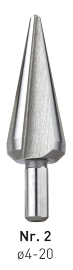 Afbeeldingen van HSS CONISCHE PLAATBOOR NR.2 / ø5-20