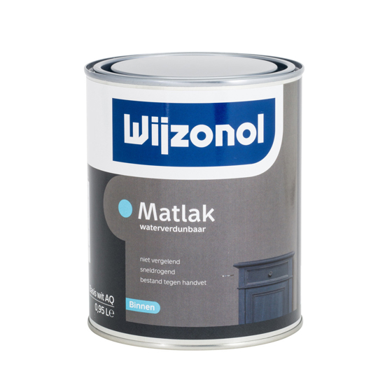 Afbeeldingen van WIJZONOL MATLAK AQUA BASIS WIT 500ML