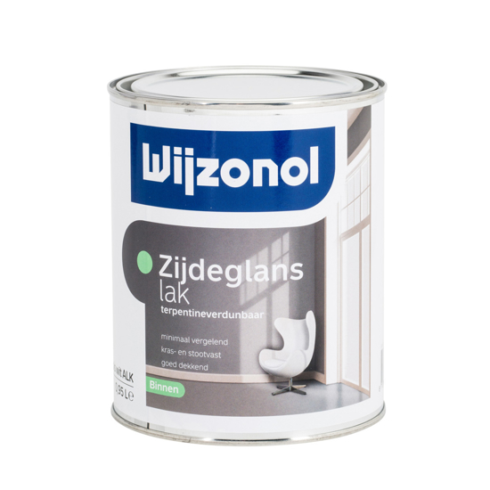 Afbeeldingen van WIJZONOL INTERIEUR ZIJDEGLANSLAK ALKYD BASIS WIT 950ML