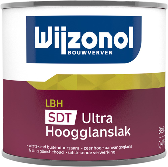 Afbeeldingen van WIJZONOL LHB HOOGGLANSLAK SDT ULTRA BASIS WIT 475ML