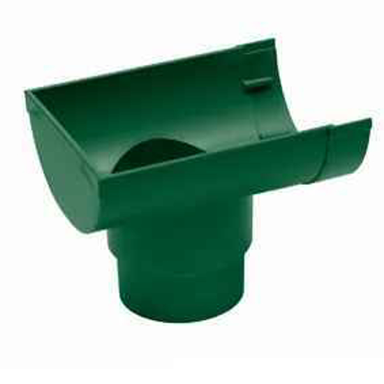 Afbeeldingen van PVC MASTGOOT EINDUITLOOP GROEN 100MM 70/80MM