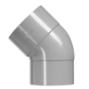 Afbeeldingen van PVC BOCHT LIJMVERBINDING 1XMOF 45GRADEN 50MM