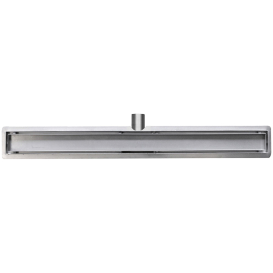 Afbeeldingen van WIESBADEN DOUCHEGOOT MET TEGELROOSTER EN FLENS RVS 100X7CM