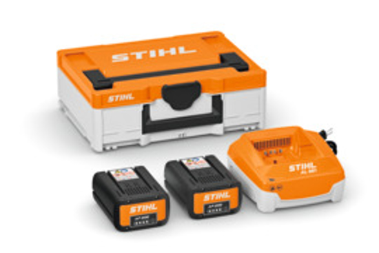 Afbeeldingen van STIHL POWERBOX BASIC MET 2X AP 200 ACCU EN AL 301 LADER ##