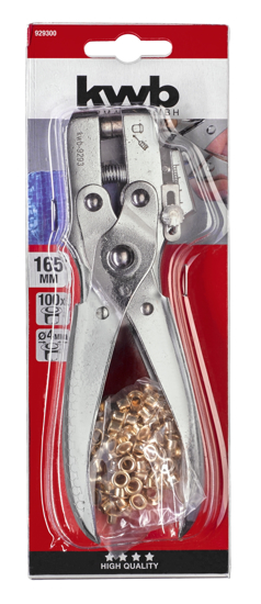 Afbeeldingen van KWB PONS- EN RINGENTANG 165MM, INCL RINGEN 4MM, 100ST.