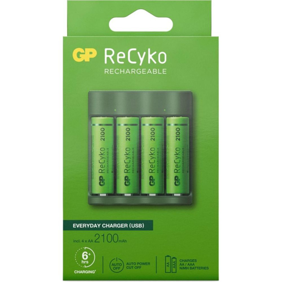 Afbeeldingen van GP RECYKO+ USB BATTERIJLADER +4XAA 2000MAH