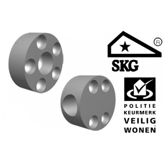 Afbeeldingen van SECUBAR ALU STEUNEN TBV BARRIERESTANG IN DE DAG 2ST