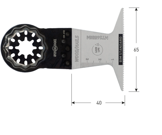 Afbeeldingen van MTS65 BIM HOUT/SPIJKERS STARLOCK INVALZAAGBLAD 65X50 [10]