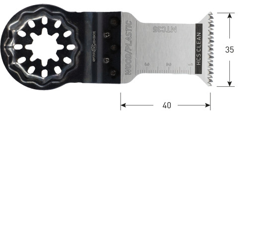 Afbeeldingen van MTC35 HCS HOUT/PLASTIC STARLOCK INVALZAAGBLAD 35X50 [10]