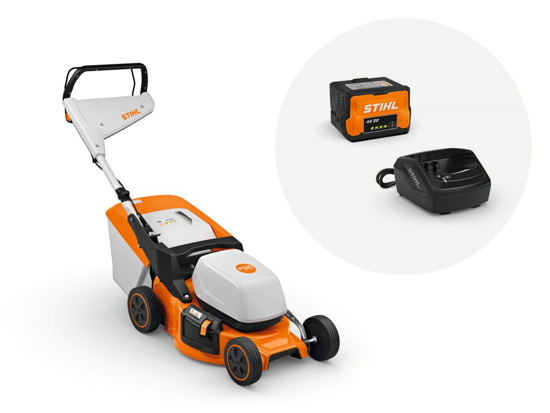 Afbeeldingen van STIHL RMA 248  ACCU GRASMAAIER SET MET ACCU EN LADER