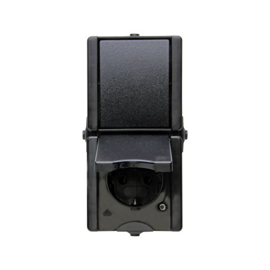 Afbeeldingen van PROAQA COMBINATIE WCD RA 1V + WISSEL IP44 ZWART