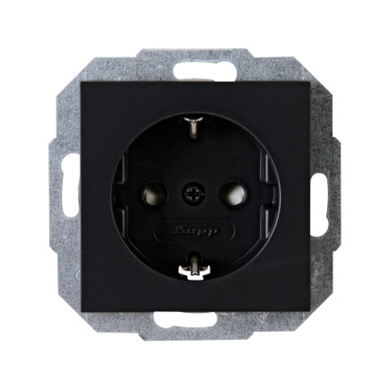 Afbeeldingen van ATHENIS WANDCONTACTDOOS 1V RA KV MAT-ZWART