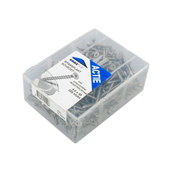 Afbeeldingen van ACTIE SPAANPLAATSCHROEF RVS-A2 PK PZ-2 4.0X30 (400)