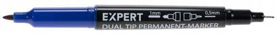 Afbeeldingen van EXPERT DUAL PERMANENTMARKER LIJNBREEDTE 1MM & 5MM BLAUW